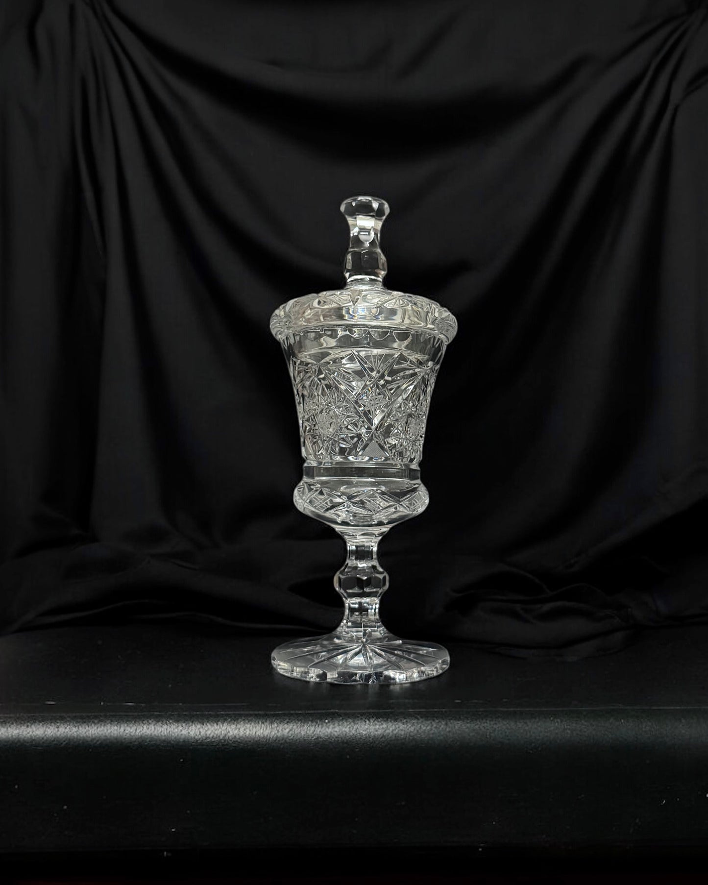 French Crystal Vase - Handmade/Hand-cut, Mid-20th century