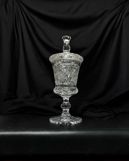 French Crystal Vase - Handmade/Hand-cut, Mid-20th century