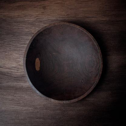 Vintage hand-carved wooden bowl