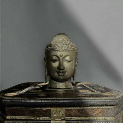 Antique Tibetan Bronze Buddha Head
