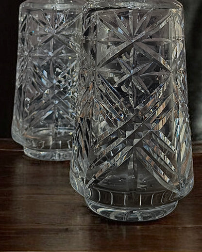 Vintage Hand-Cut Crystal Decanters (Pair)