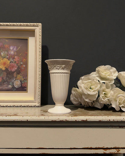 Wedgwood Embossed Queen’s Ware Vase, Etruria and Barlaston, England, c.1949