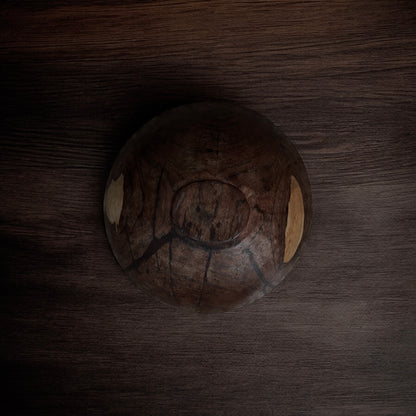 Vintage hand-carved wooden bowl