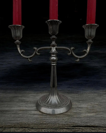 Vintage Silver Plated Metallic Candelabra