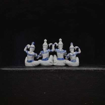 Vintage Porcelain Thai Temple Dancer Figurines
