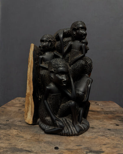 African Ebony “Tree of Life” Hand-Carved Sculpture