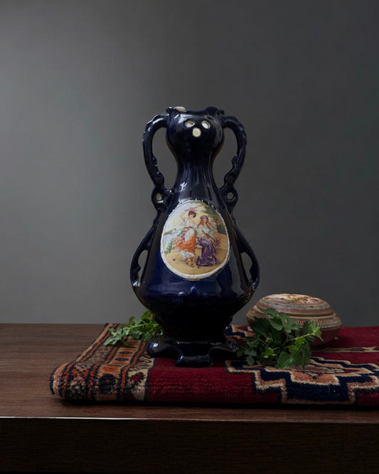 Joseph Strnact Art Nouveau Terracotta Majolica Vase (Vienna, c. 1890-1910)