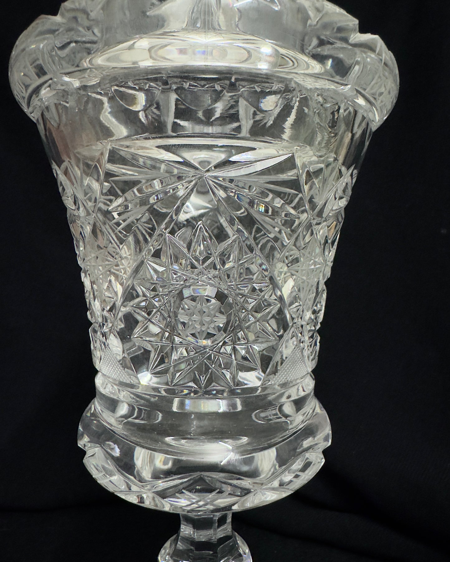 French Crystal Vase - Handmade/Hand-cut, Mid-20th century