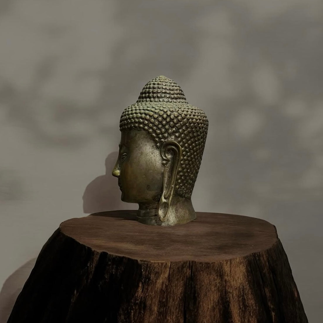 Antique Tibetan Bronze Buddha Head