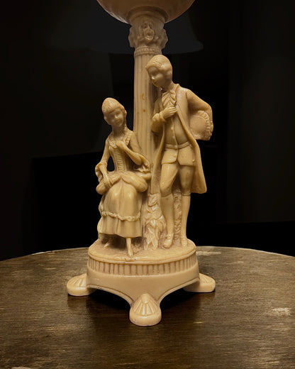 Mid-Century European Figural Resin Candle Holder