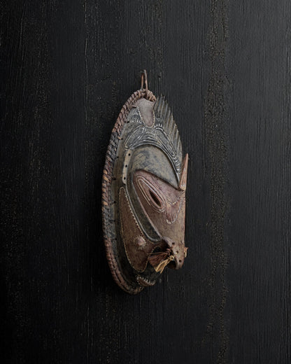 African Papua New Guinea Wooden Ceremonial Mask