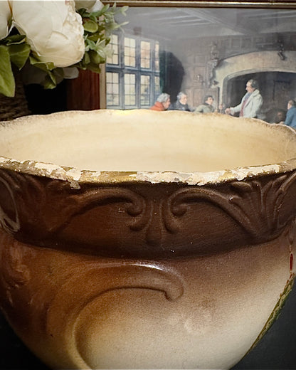 Edwardian English Floral Jardinière - “Glasgow” Pattern (c. 1910-1920s)