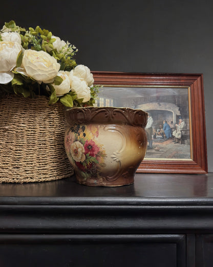 Edwardian English Floral Jardinière - “Glasgow” Pattern (c. 1910-1920s)