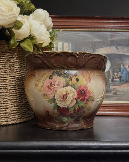 Edwardian English Floral Jardinière - “Glasgow” Pattern (c. 1910-1920s)