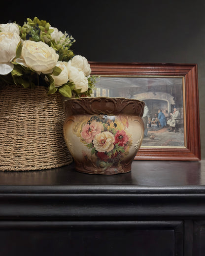 Edwardian English Floral Jardinière - “Glasgow” Pattern (c. 1910-1920s)