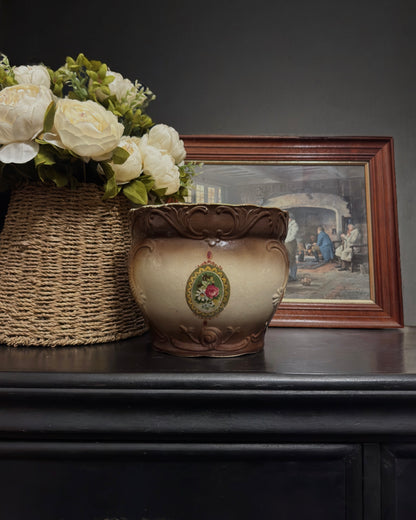 Edwardian English Floral Jardinière - “Glasgow” Pattern (c. 1910-1920s)