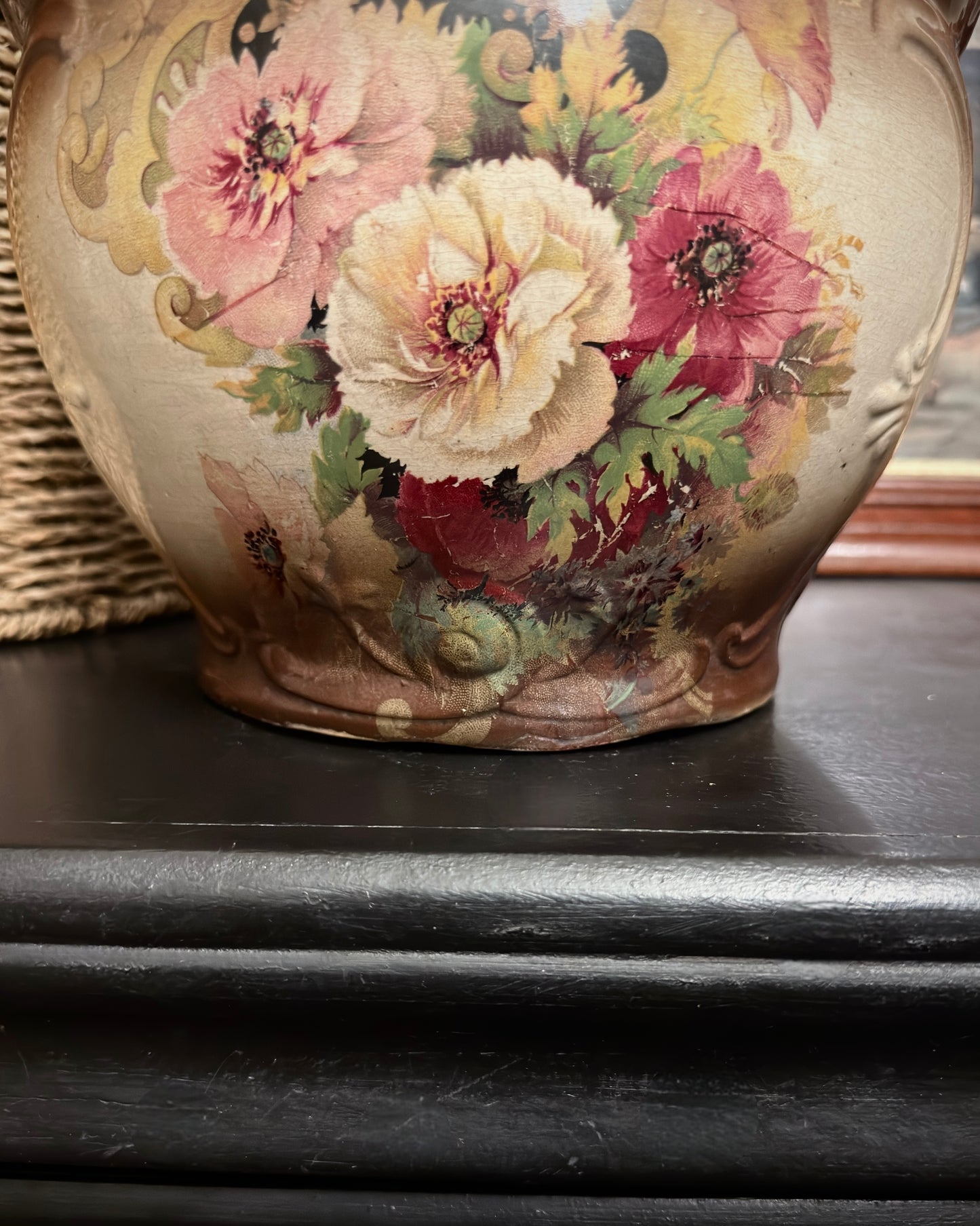 Edwardian English Floral Jardinière - “Glasgow” Pattern (c. 1910-1920s)